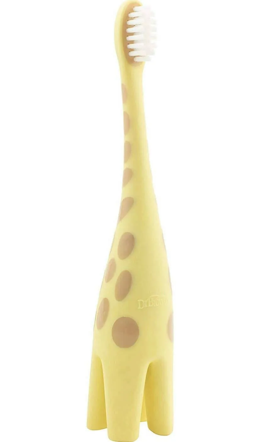 Dr. Brown's Giraffe Toothbrush and Strawberry Toothpaste Set