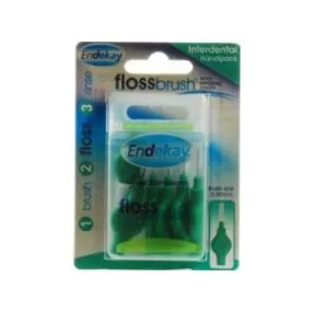 Endekay Flossbrush GREEN (6 x 0.8mm Brushes)