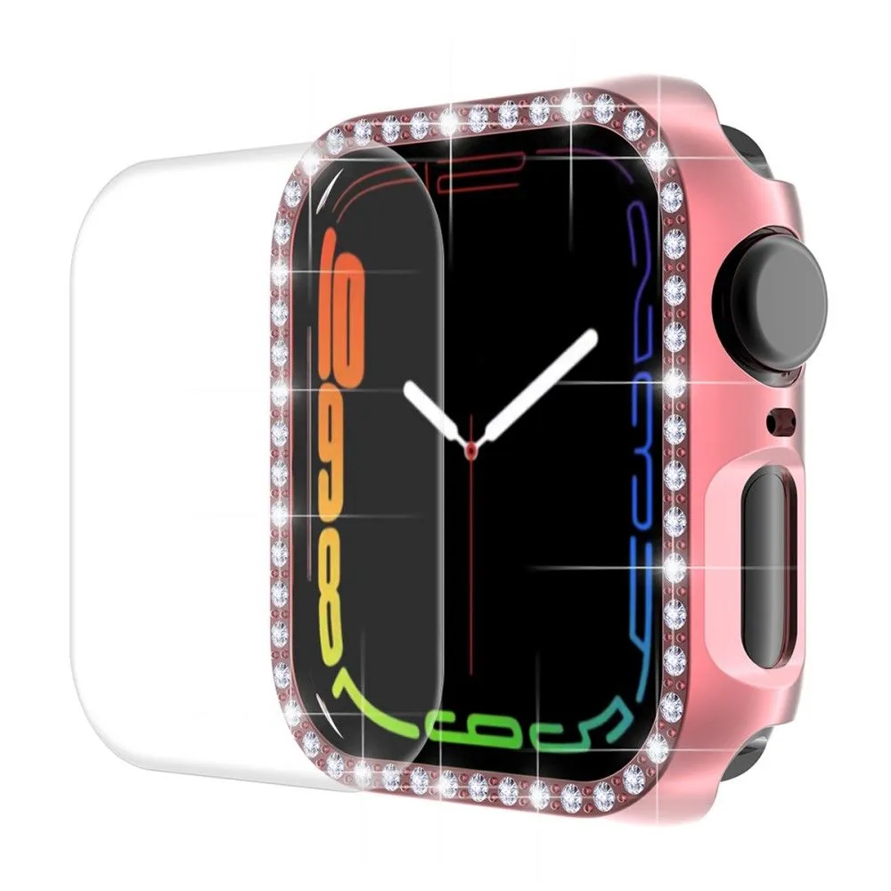 ENKAY Apple Watch (41mm) rhinestone cover with screen protector - Pink