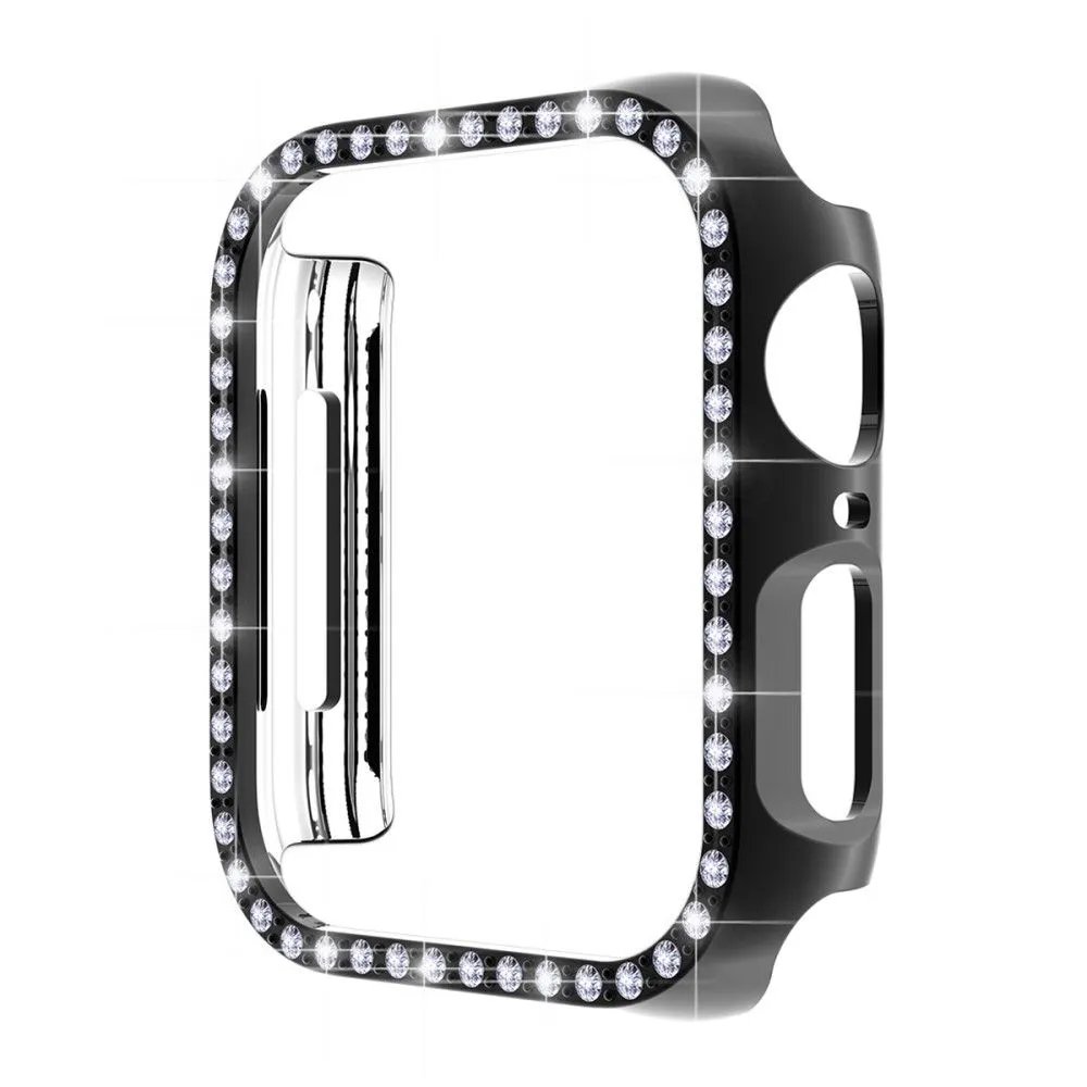 ENKAY Apple Watch (45mm) rhinestone cover with screen protector - Black