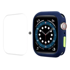 ENKAY Apple Watch (45mm) TPU cover   screen protector - Dark Blue