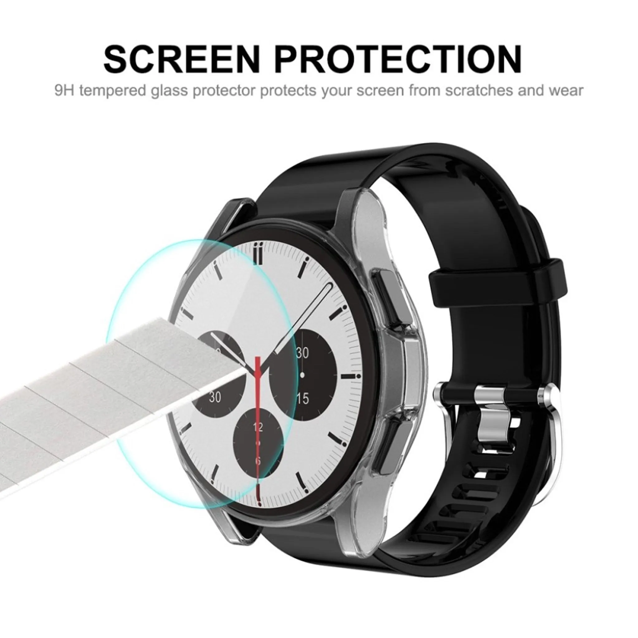 ENKAY Samsung Galaxy Watch 4 Classic (46mm) TPU cover   tempered glass screen protector