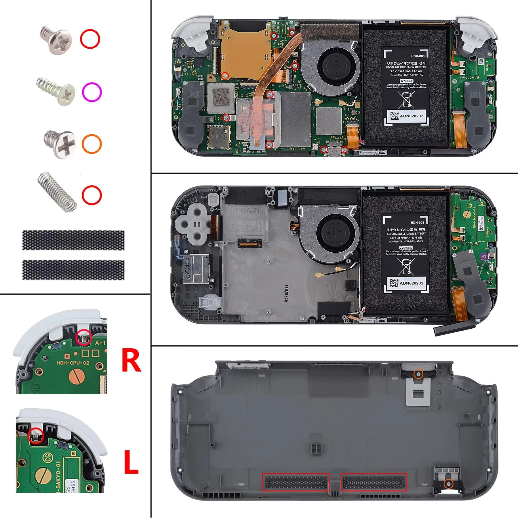 eXtremeRate Cherry Pink DIY Replacement Shell for NS Switch Lite, NSL Handheld Controller Housing w/ Screen Protector, Custom Case Cover for NS Switch Lite - DLM507