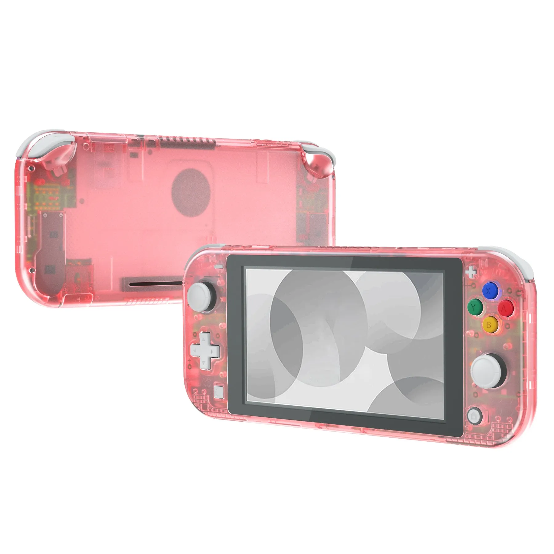 eXtremeRate Cherry Pink DIY Replacement Shell for NS Switch Lite, NSL Handheld Controller Housing w/ Screen Protector, Custom Case Cover for NS Switch Lite - DLM507