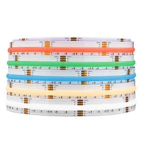 FCOB COB RGBCCT 840LEDs/M LED Light Strip Flexible High Density Tunable 3000K-6000K DC24V 12mm Width 16W