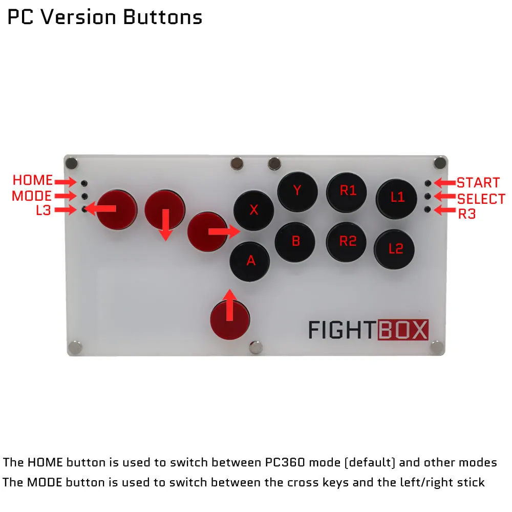 FightBox B1-MINI All Button Leverless Arcade Game Controller for PC/PS/SWITCH