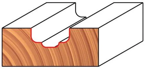 Freud 39-514 1-7/64-Inch Diameter Top Bearing Double Cove Groove Router Bit with 3/8-Inch Shank