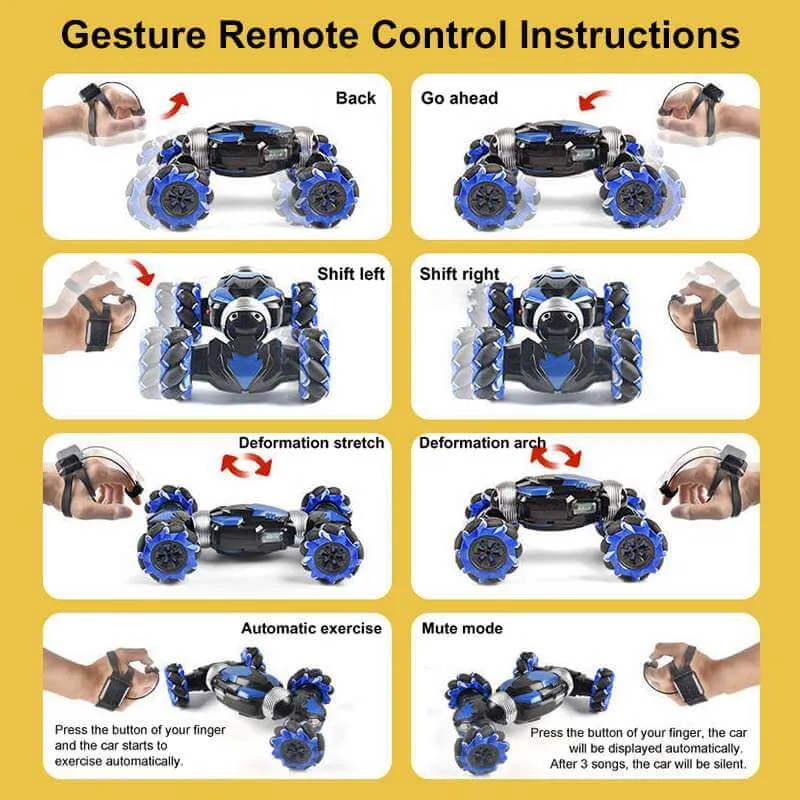 Gesture Sensing RC Stunt Car 360 Rotating Off-Road 4WD Remote Control Car