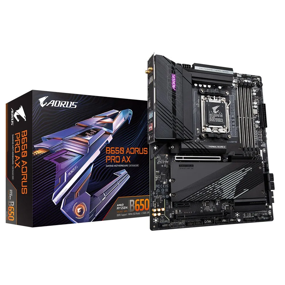 Gigabyte B650 Aorus Pro Ax Motherboard - Supports Amd Ryzen 8000 Cpus, 16* 2 1 Phases Digital Vrm, Up To 8000Mhz Ddr5 (O