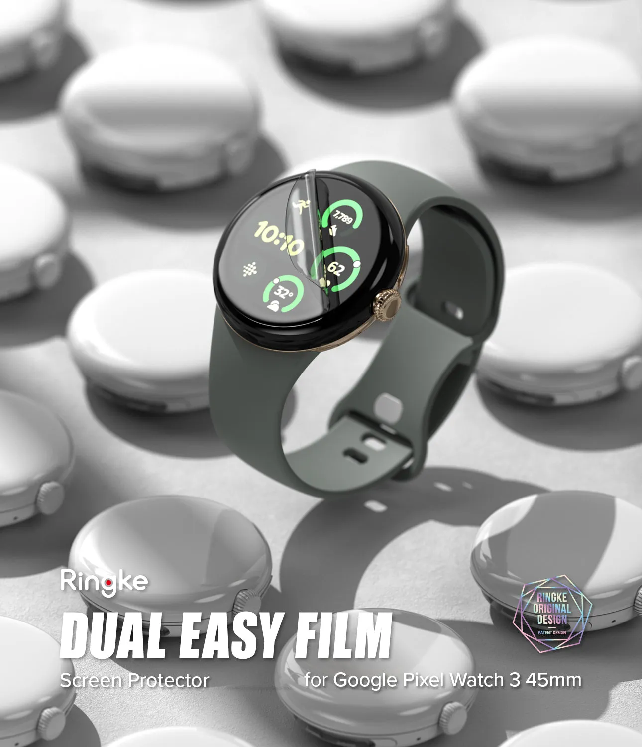 Google Pixel Watch 3 45mm Screen Protector | Dual Easy Film (3P)