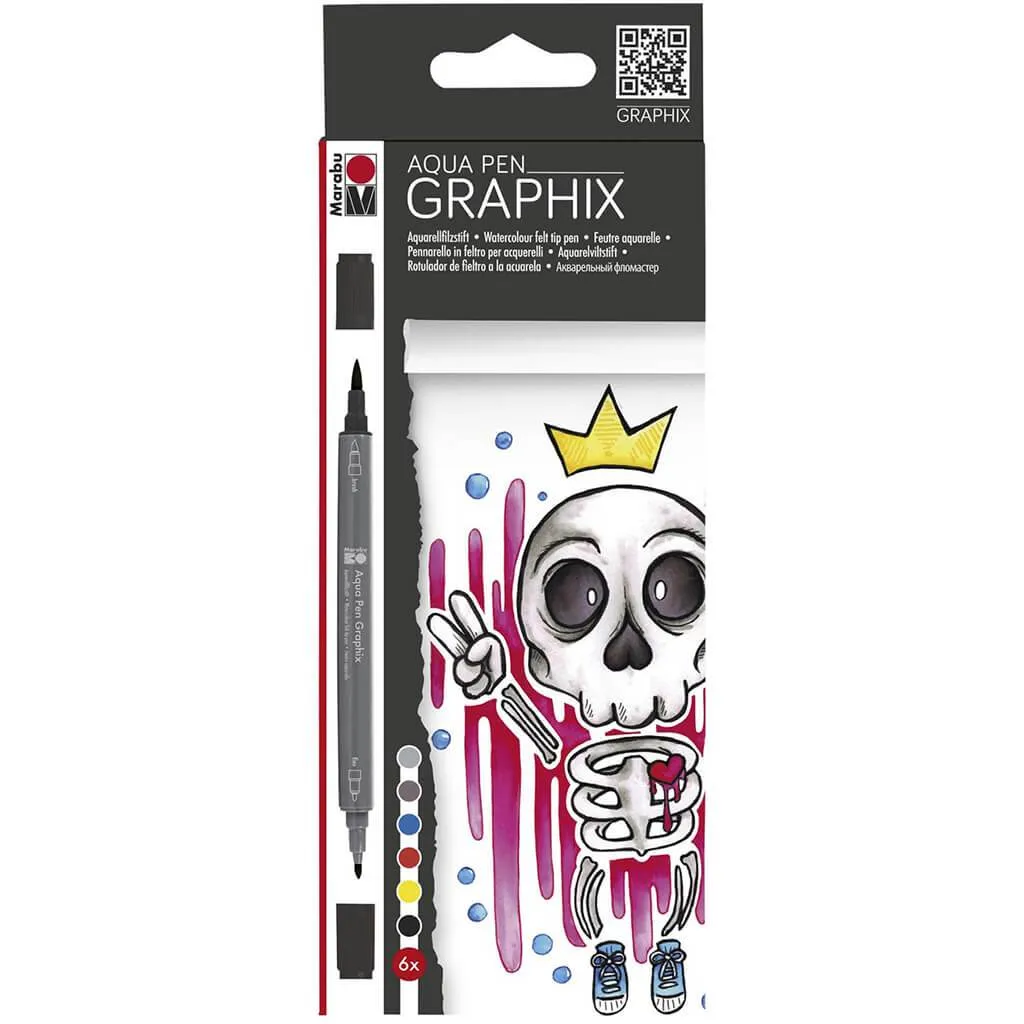 Graphix Aqua Pen Bubblegum Set/6