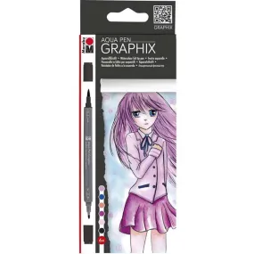 Graphix Aqua Pen Make Manga Set/6