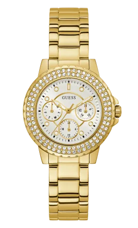 Guess Crown Jewel Gold Women's Analogue Watch GW0410L2