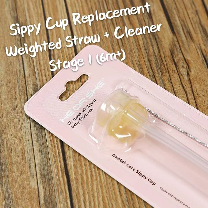 HeorShe Sippy Cup Replacement Weighted Straw   Cleaner Set