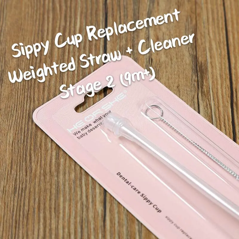 HeorShe Sippy Cup Replacement Weighted Straw   Cleaner Set