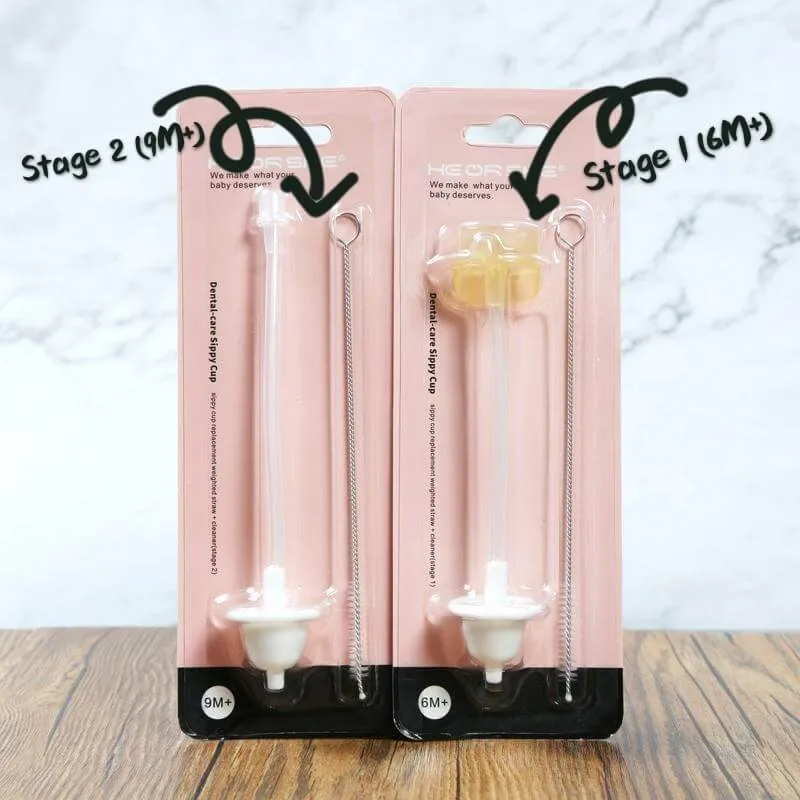 HeorShe Sippy Cup Replacement Weighted Straw   Cleaner Set