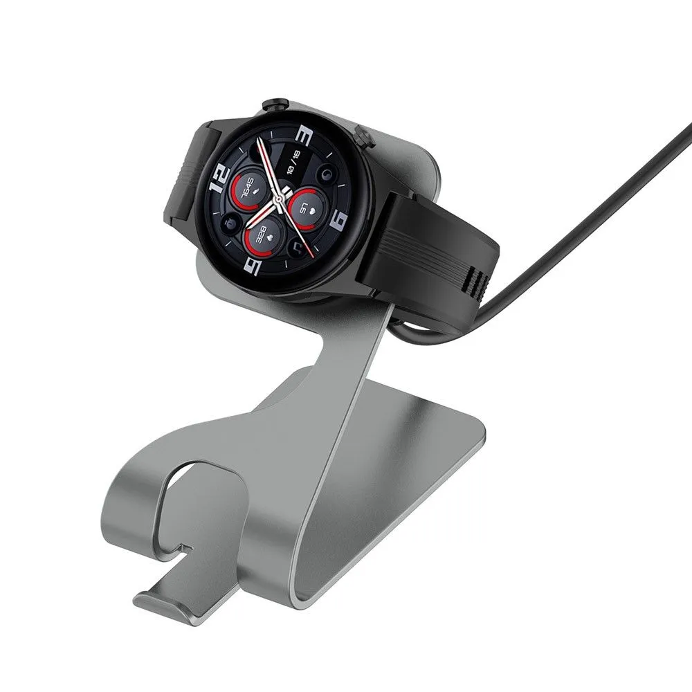 Honor Watch GS 3 charging cable with aluminum bracket stand - Grey