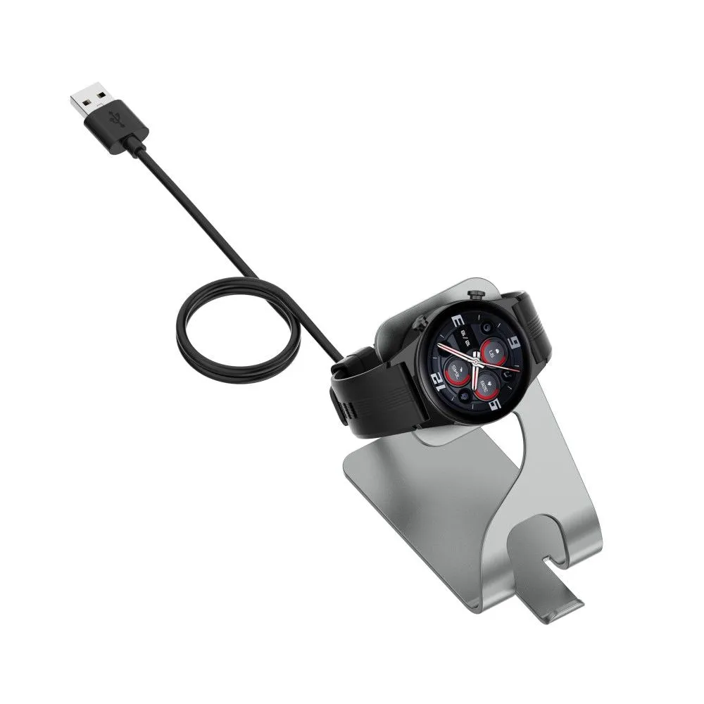 Honor Watch GS 3 charging cable with aluminum bracket stand - Grey