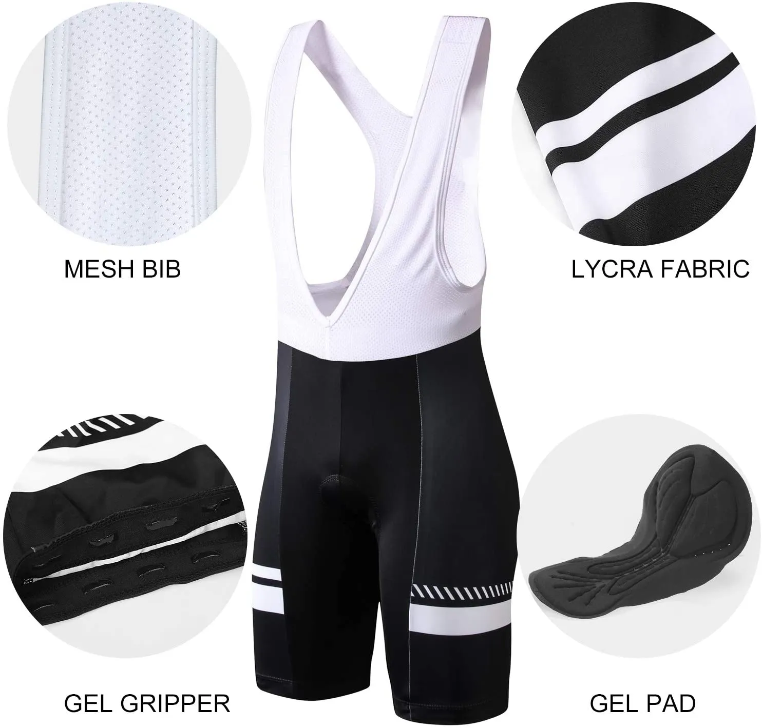 INBIKE Men's Cycling Jersey Set Bib Short Sleeve Bike Shirt with 3D Padded