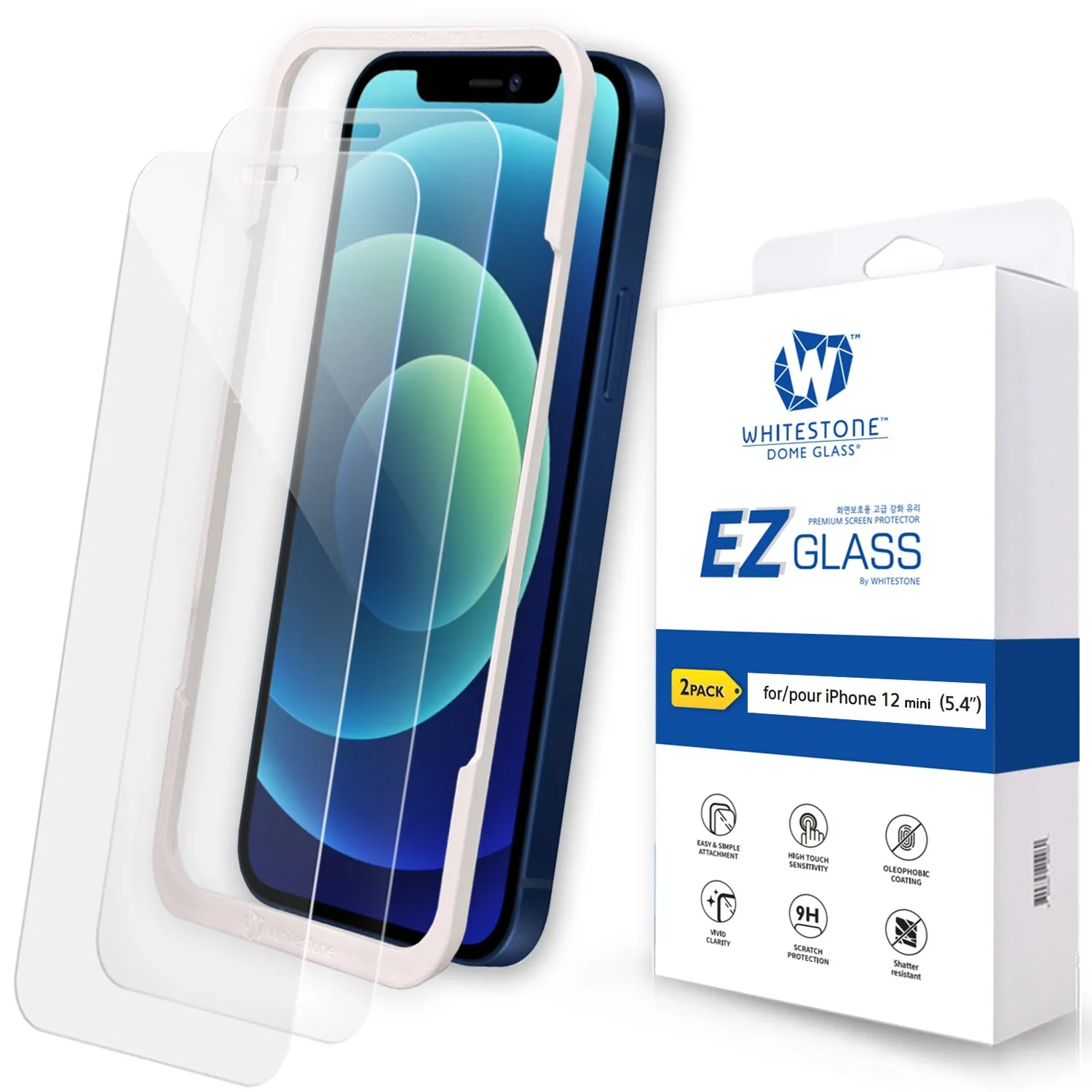 iPhone 12 mini EZ Tempered Glass Screen Protector - 2 Pack (5.4")