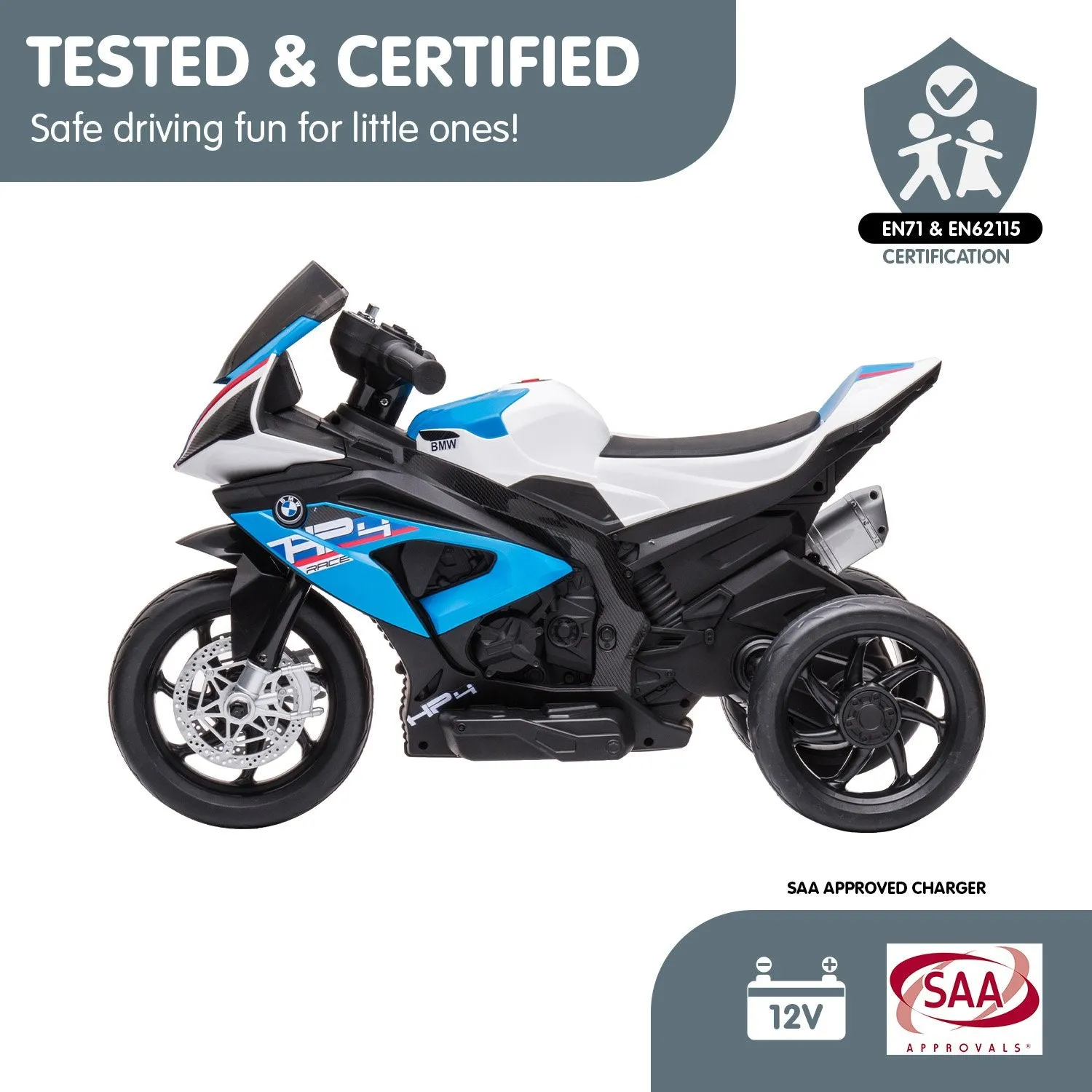 Kahuna Bmw Hp4 Race Kids Ride-on Motorbike In Blue