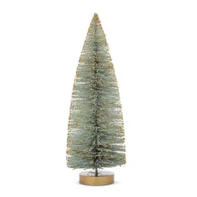 Lg Brush Tree with Glitter-Blue