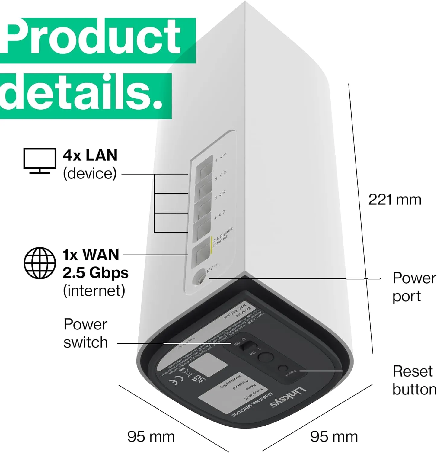 Linksys Velop Pro 7 Tri-Band BE11000 Mesh WiFi 7 Router (MBE7003) (3件裝) (3 years)