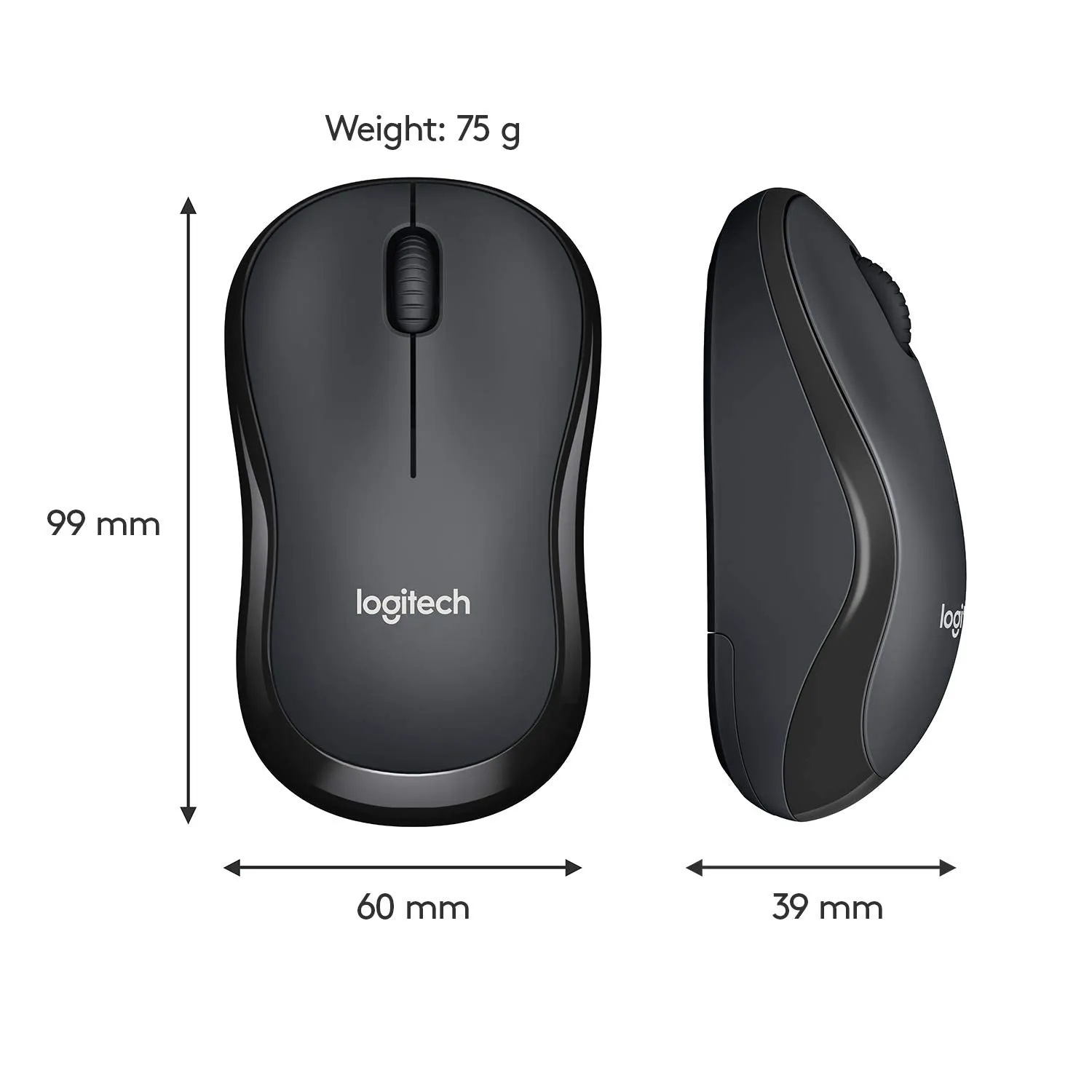 Logitech M221 Silent 無線靜音滑鼠 - Carbon Black 炭黑色 910-004886 原裝行貨