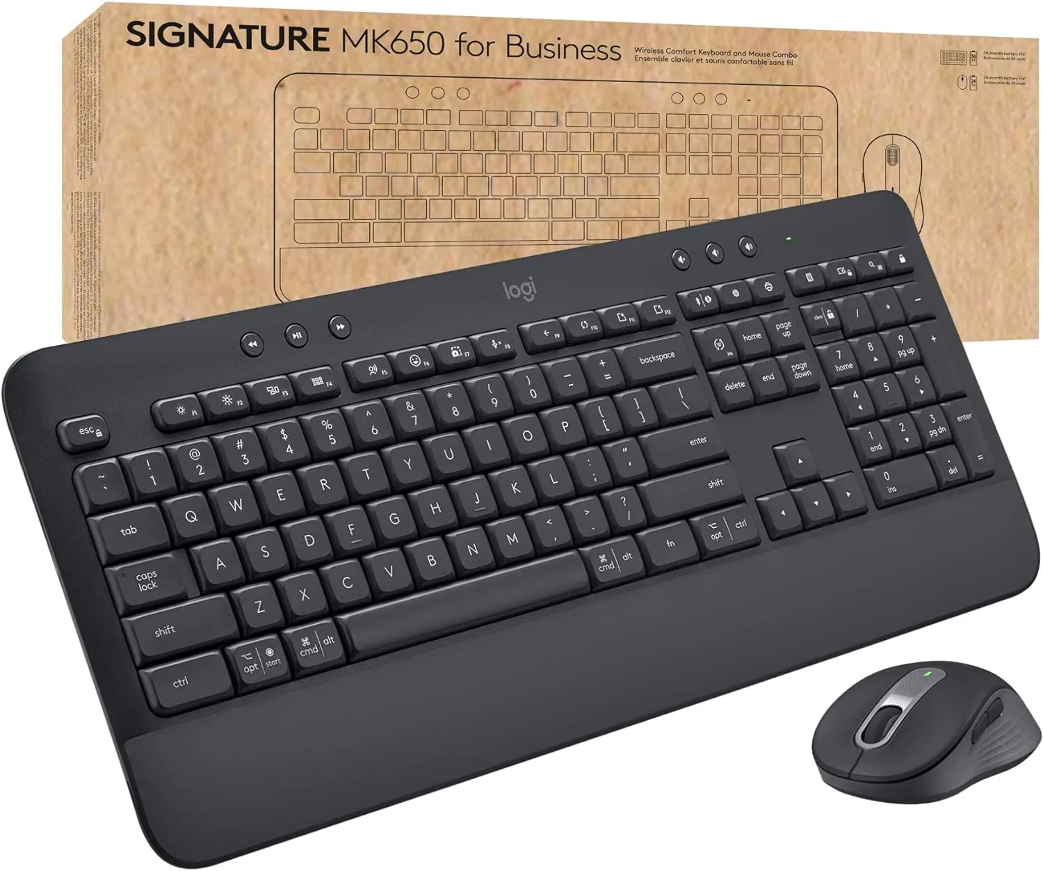 Logitech Signature MK650 for Business 無線鍵盤滑鼠組合 (中文版) - Graphite Grey 石墨灰色 920-011012 原裝行貨