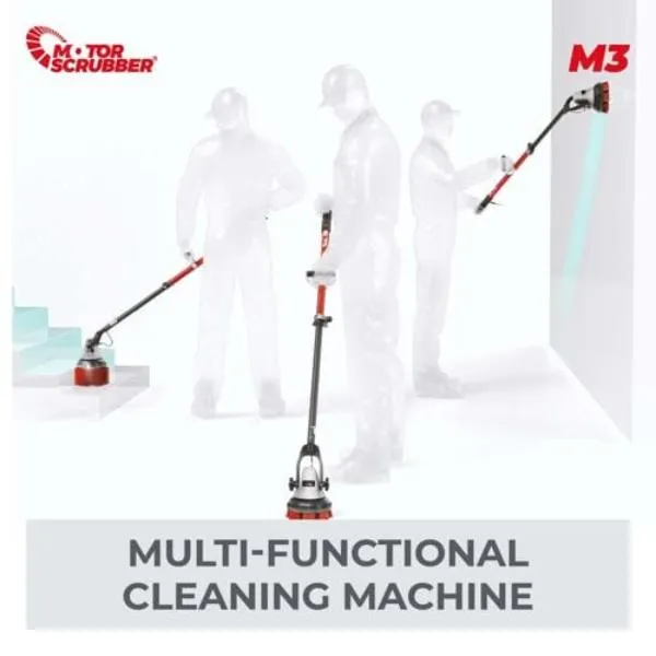 M3 MotorScrubber Cordless Powerful, Lightweight Floor Scrubber