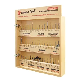 Master CNC Router Bit Collection | 58 Piece | 1⁄8, 1⁄4, 3⁄8, 1⁄2" Shank | AMS-CNC-58 | 738685580004