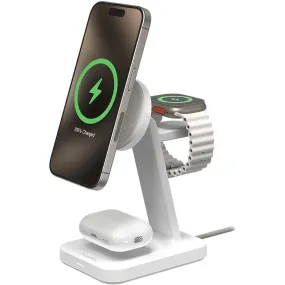 Mophie snap  Wireless 3-in-1 Qi2 Charge Stand (White)