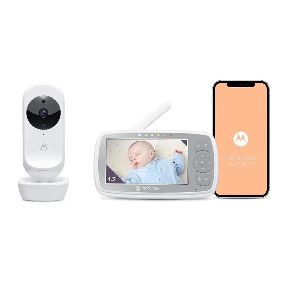 Motorola Connect 4.3" Wifi Baby Video Monitor   Bonus Mobi 2in1 Thermometer