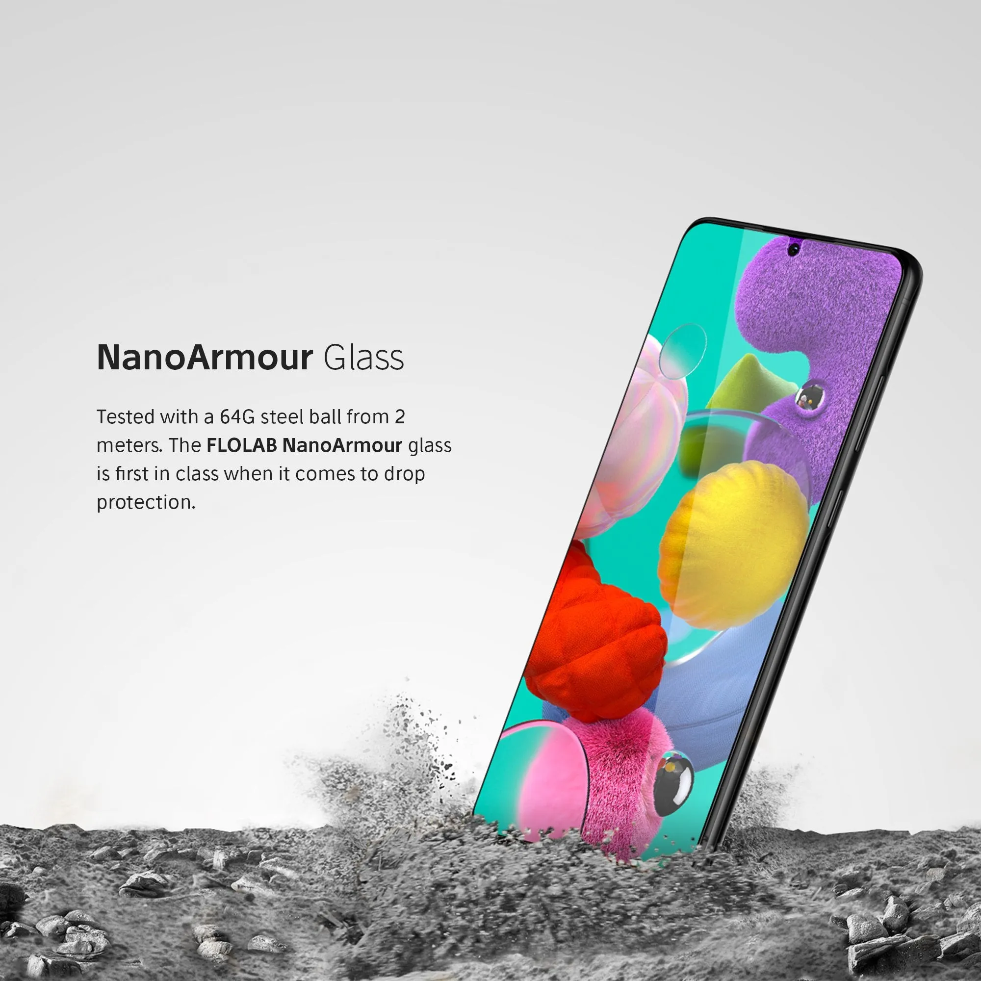 NanoArmour Best Samsung Galaxy A51 Screen Protector Case Friendly