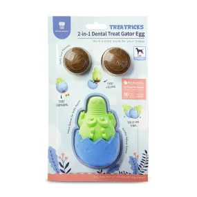 Natura Nourish Treatricks 2-in-1 Chicken Dental Chew Dog Toy (Gator Egg)