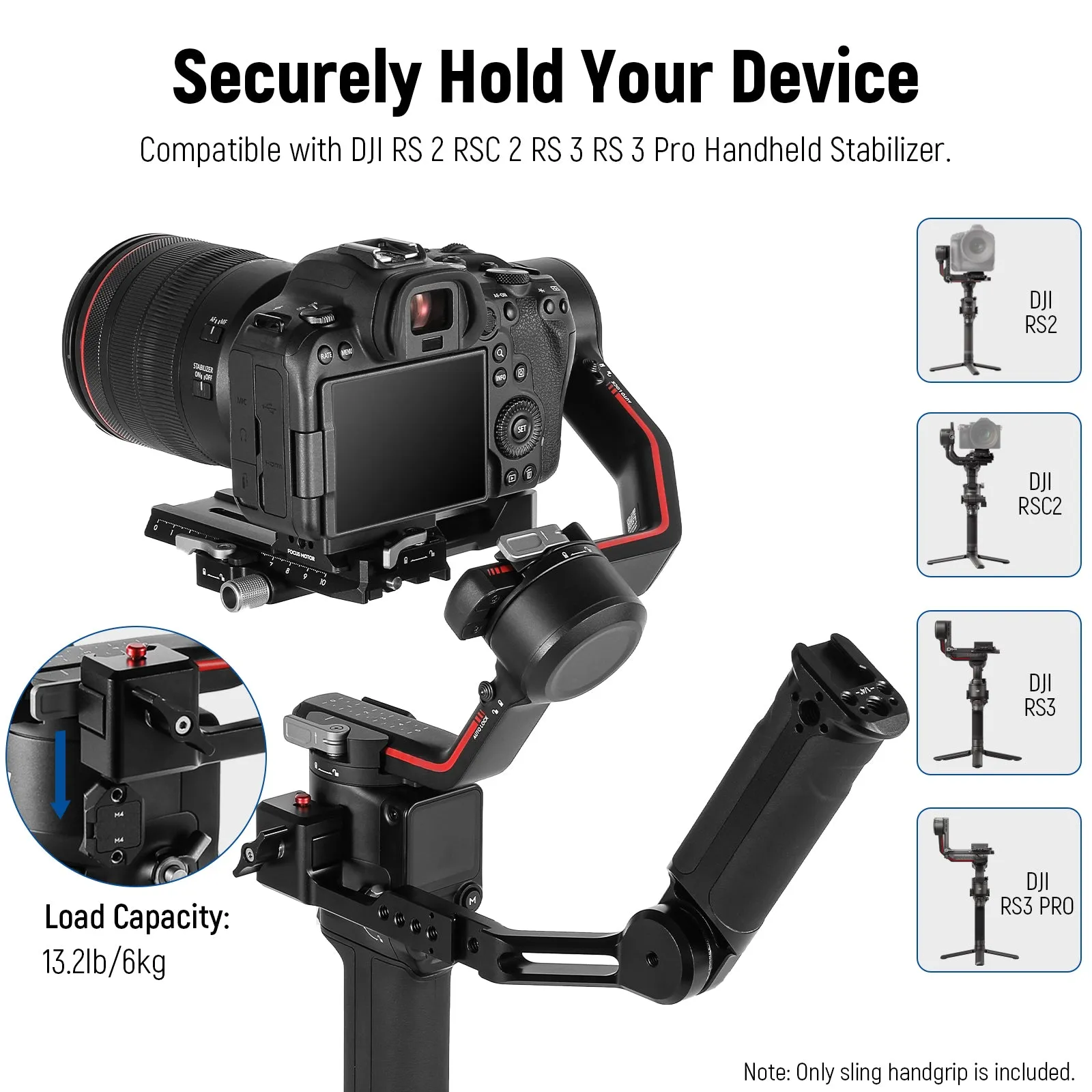 NEEWER Gimbal Sling Handgrip for DJI Ronin RS4 RS3 Mini RS 3 Pro RS 2 RSC 2