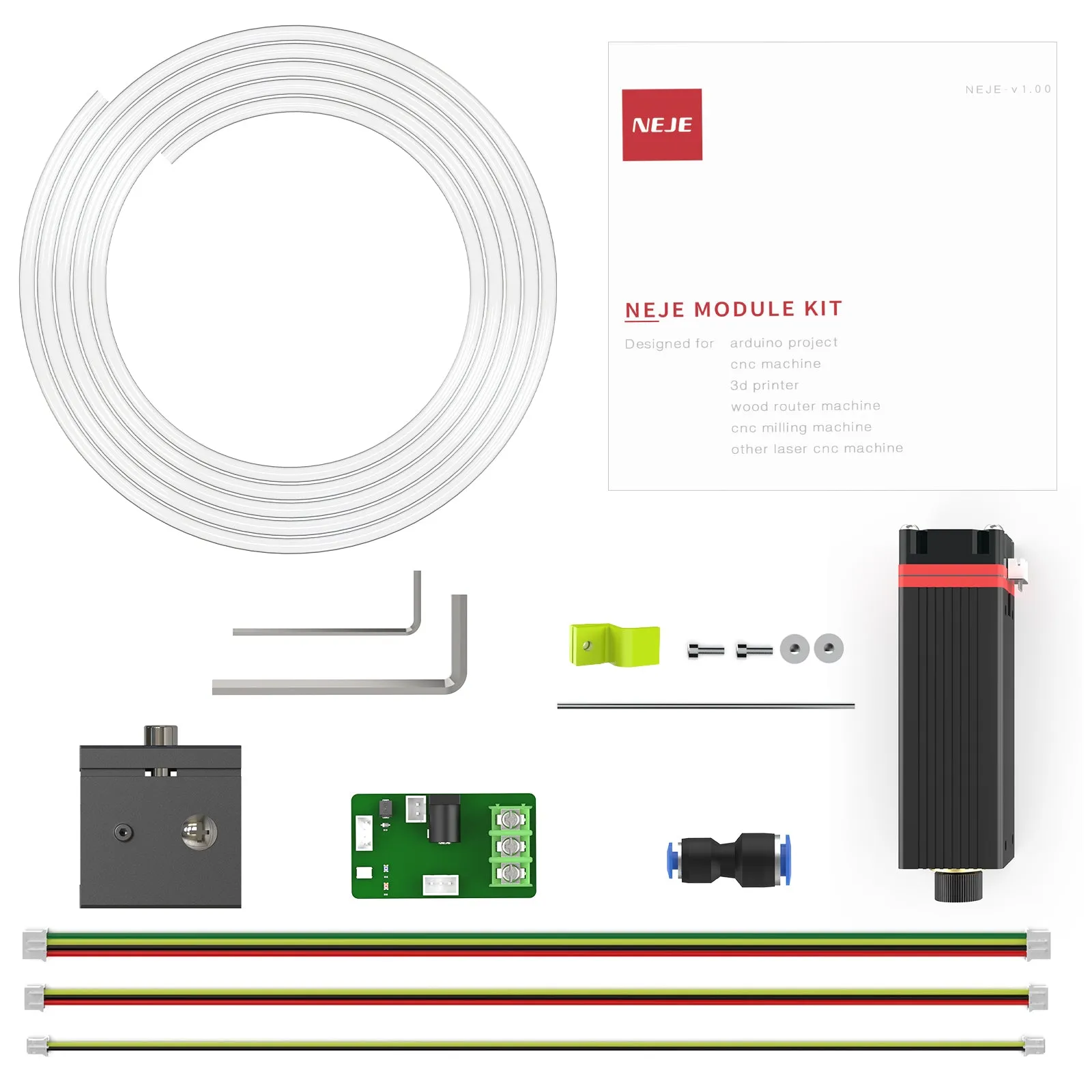 NEJE N30820 Laser Module Kits, 5.5-7.5w Output for Deep Carving and Widely Cutting