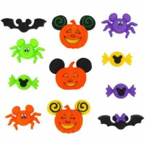 Novelty Buttons - Mickey Mouse & Minnie Halloween