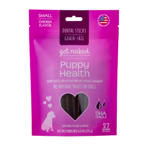 NPIC Get Naked Puppy Health Dental Chew Sticks Dog Treats