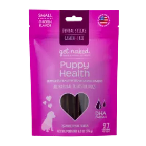 NPIC Get Naked Puppy Health Dental Chew Sticks Dog Treats