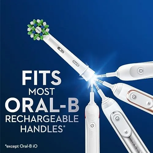 Oral B Cross Action Toothbrush Heads Pack Of 2 Replacement Refills For Electric Rechargeable