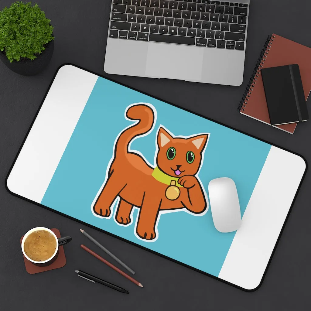 Orange Kitty Desk Mat