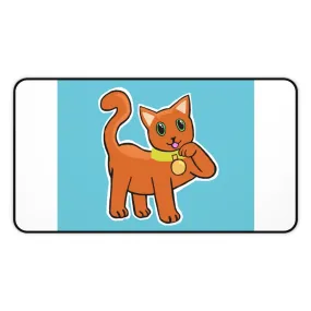 Orange Kitty Desk Mat