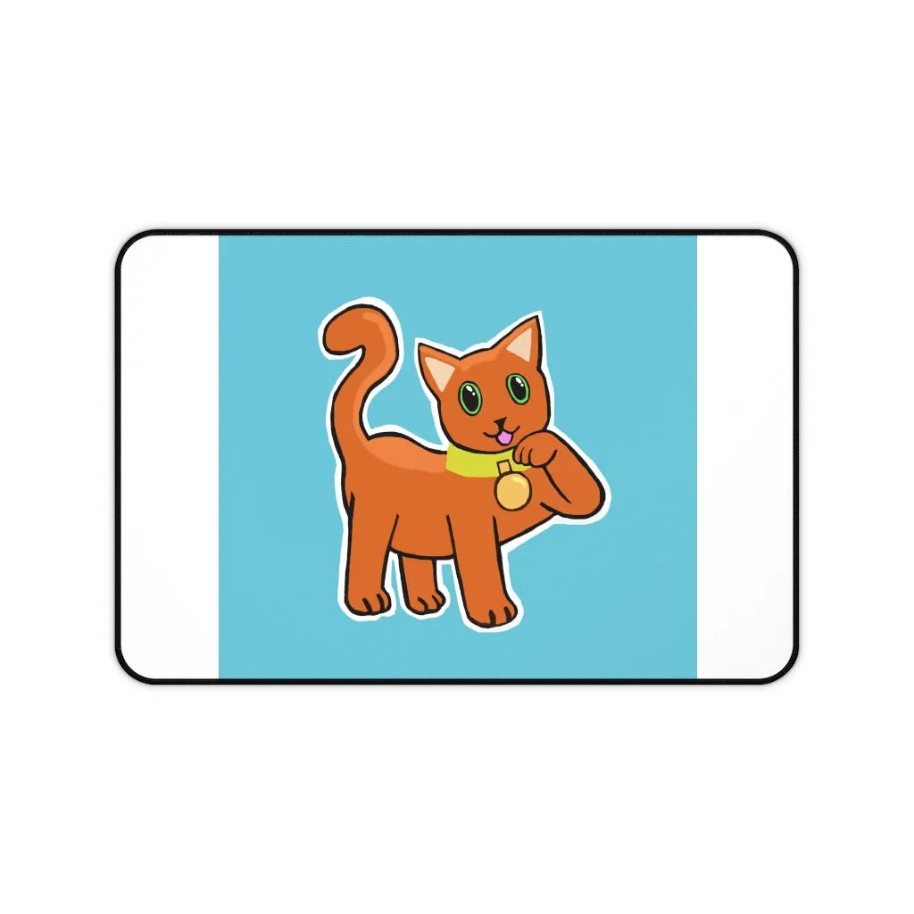 Orange Kitty Desk Mat