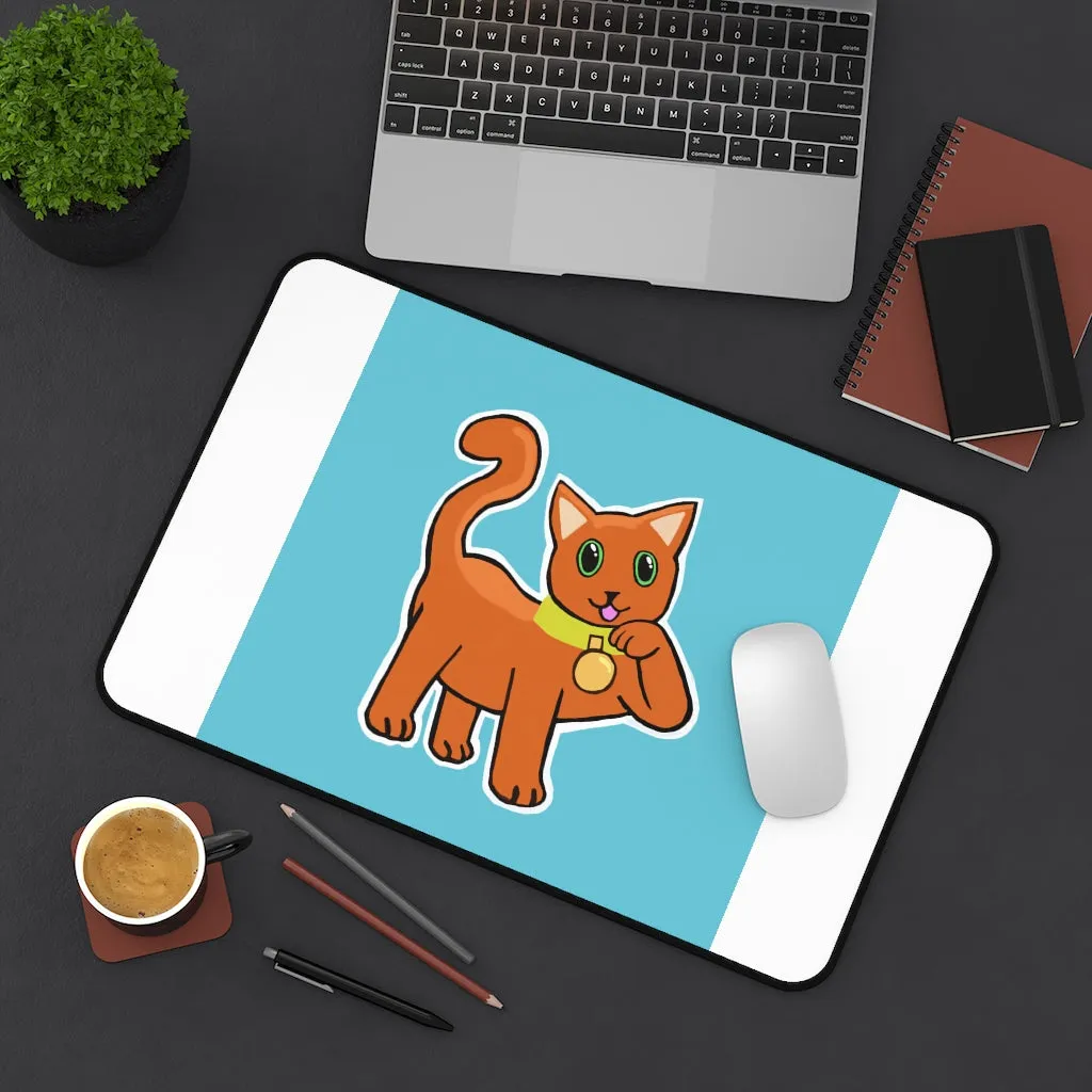 Orange Kitty Desk Mat