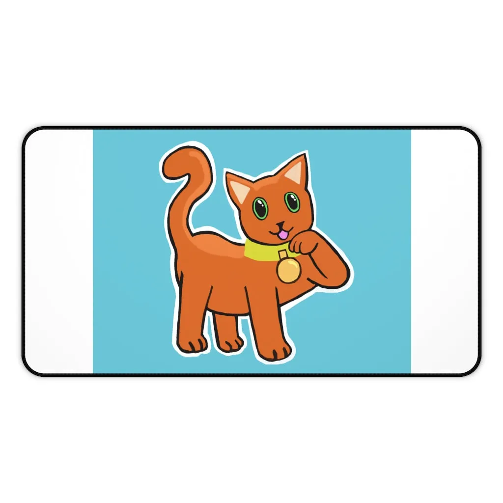 Orange Kitty Desk Mat