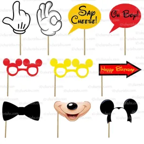 Photo Booth Party Props Mickey Mouse