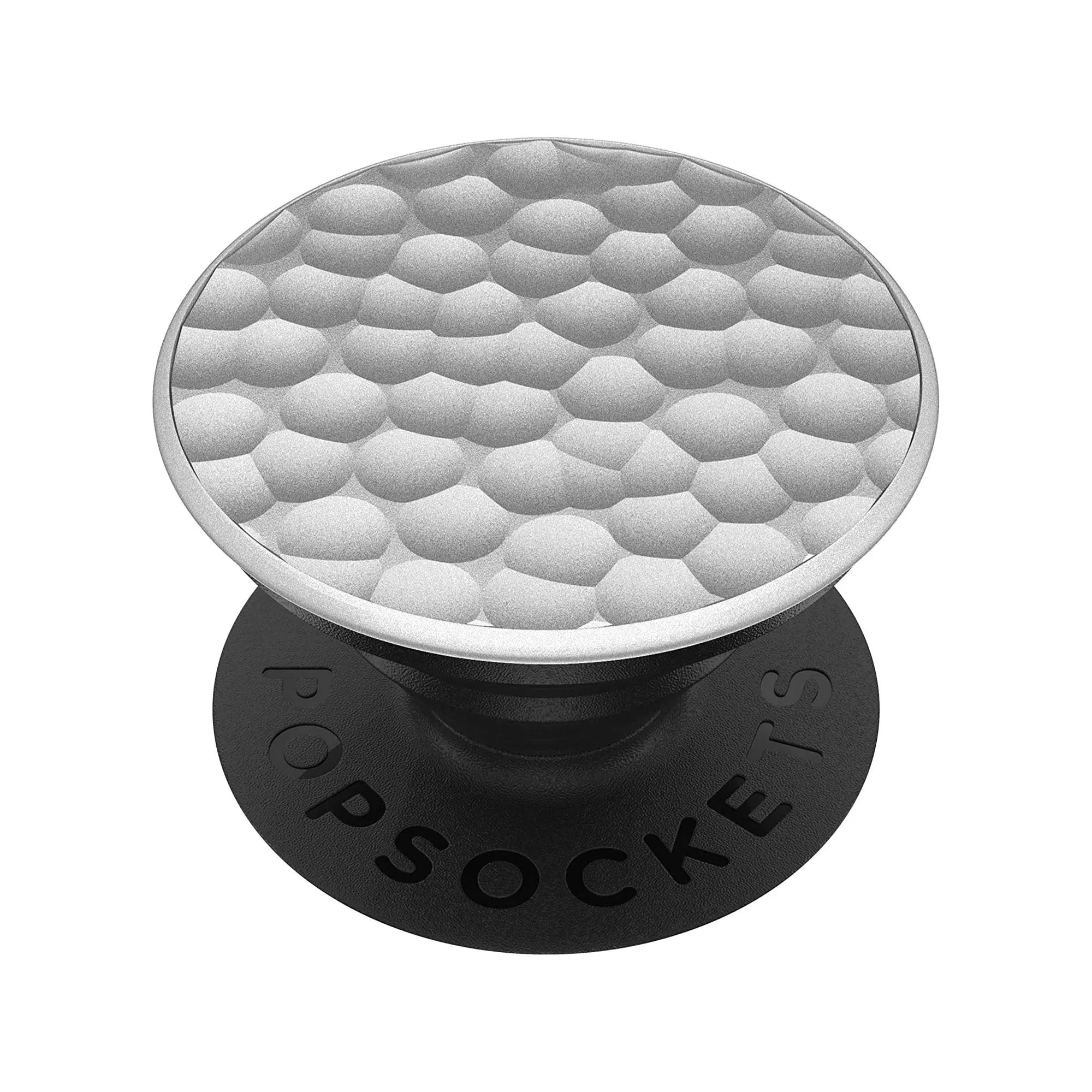 PopSockets PopGrip LUXE Swappable - Hammered Metal Silver