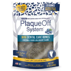 ProDen PlaqueOff Mini Dental Bones Vegetable Fusion & Blueberry, 12 oz