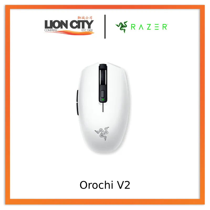 Razer Orochi V2 - Mobile Wireless Gaming Mouse - White Edition - AP Packaging